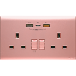 M2K PD202AP5-CP 5.7A 雙位 PD/QC USB 電掣插座 (粉色)
